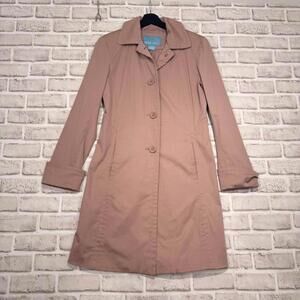 Nine West Trench Coat Jacket Pink Women's XS Cotton Blend